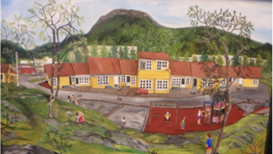 Maleri av Nebbestølen barnehage